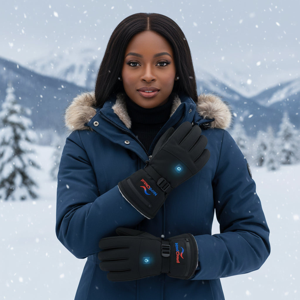 Gants Chauffants NordChaud™ – Batterie 4000mAh, Tactile & Imperméables.